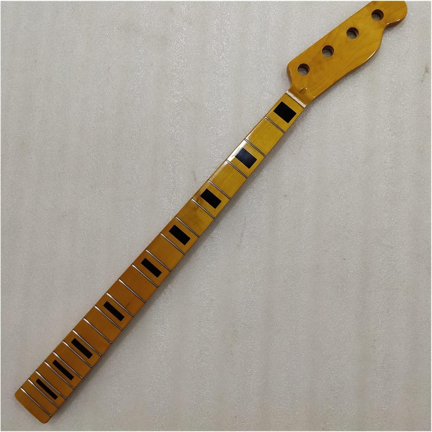 DIY Guitar Neck Maple 20 Frets for TL Bass Guitar Neck Part 4 String Maple Fingerboard Bass Neck Yellow Guitars Parts