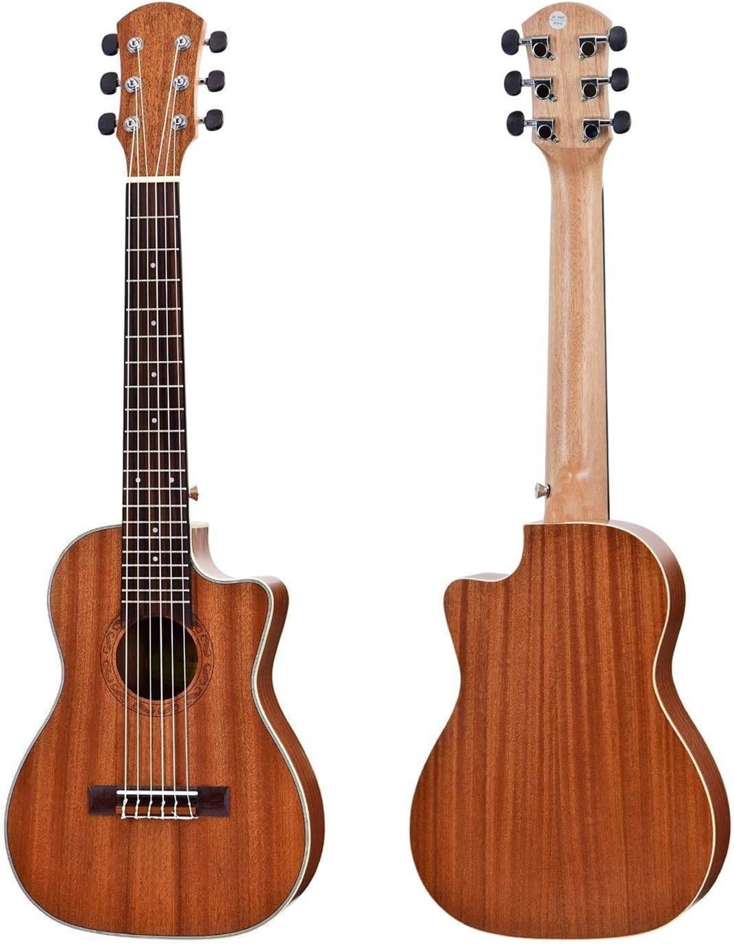 ZZZYW 30 Inches Mini Electric Guitarlele Baritone Acoustic Guitars 6 Strings Ukulele Travel Guitar (Color : Ordinary guitalele, Size : 30 in Baritone)