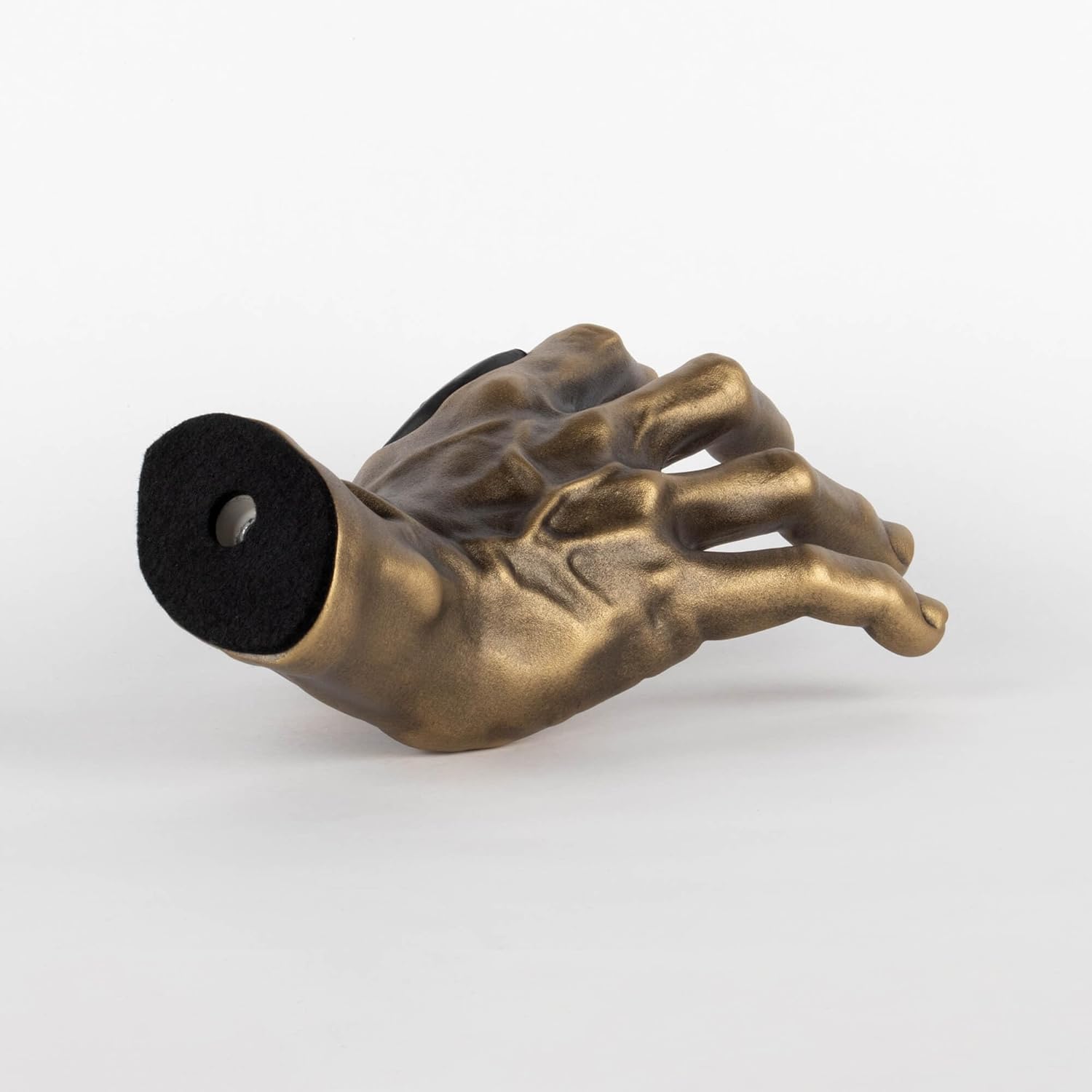 GUITARGRIP Hand Shaped Guitar Hanger for Electric, Bass, Banjo, Ukelele - Artisan Guitar Wall Mount - Durable Guitar Hooks for Wall Male Model, Gold Antique Finish, Right Grip