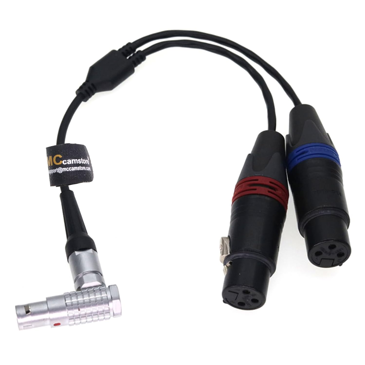 Shogun Monitor Recorder Atomos Breakout Audio Cable Right Angle 10 Pin Male to Dual 3 pin XLR Female for Saramonic SR-AX107 Audio Adapter