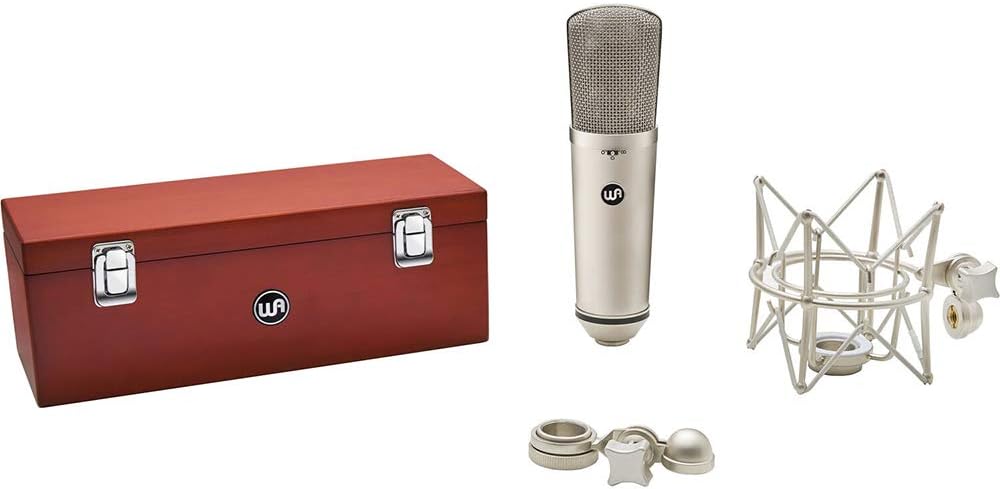 Warm Audio WA-87 R2 Multi-Pattern Condenser Microphone (Nickle) Bundle with Auray MS-5230F Tripod Mic Stand and 20