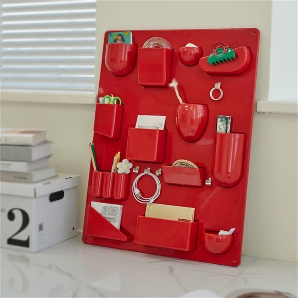 Wall Hanging Storage Shelf, Plastic Wall Mount Organizer, Cute Small Item Wall Storage for Bedrooms, Living Rooms, Offices, Dormitory(Bronze)