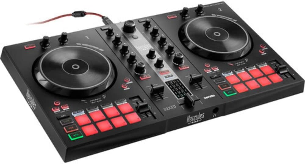 Hercules DJ Control Inpulse 300 2-Deck USB DJ Controller for Serato DJ Lite and DJUCED Bundle with Hercules HDP DJ60 Closed-Back, Over-Ear DJ Headphones