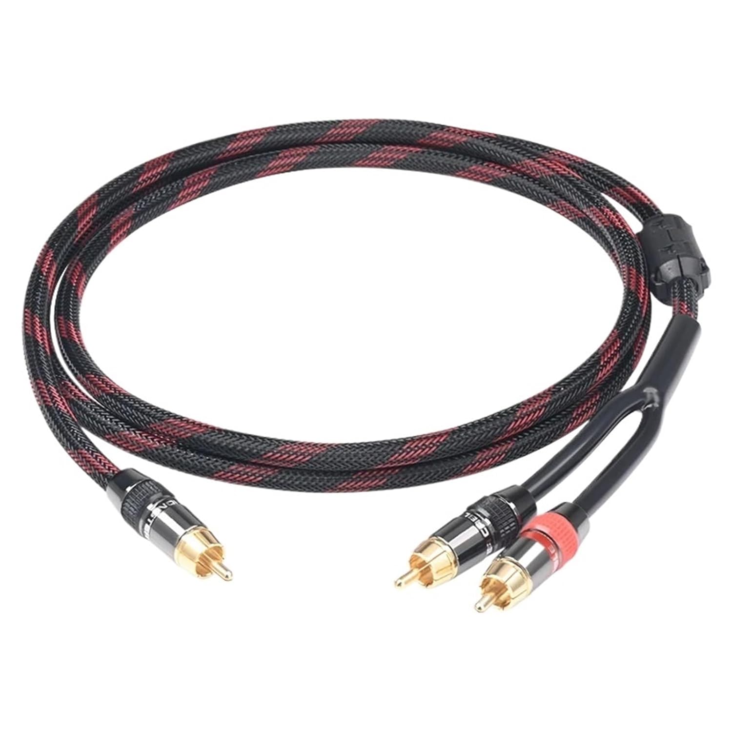 HiFi RCA Audio Cable 6N OFC Core RCA Male to 2RCA Splitter Jack Audio Cable for Phone Amplifier Home Theater(2m)
