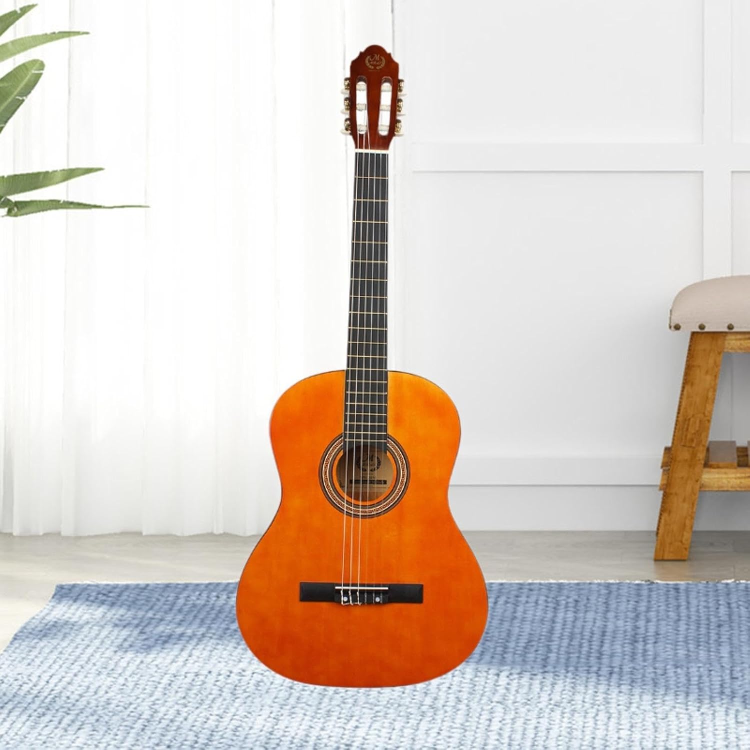 39 inch Acoustic Guitar for New Players 6 Strings Music Instrument for Kids, Orange