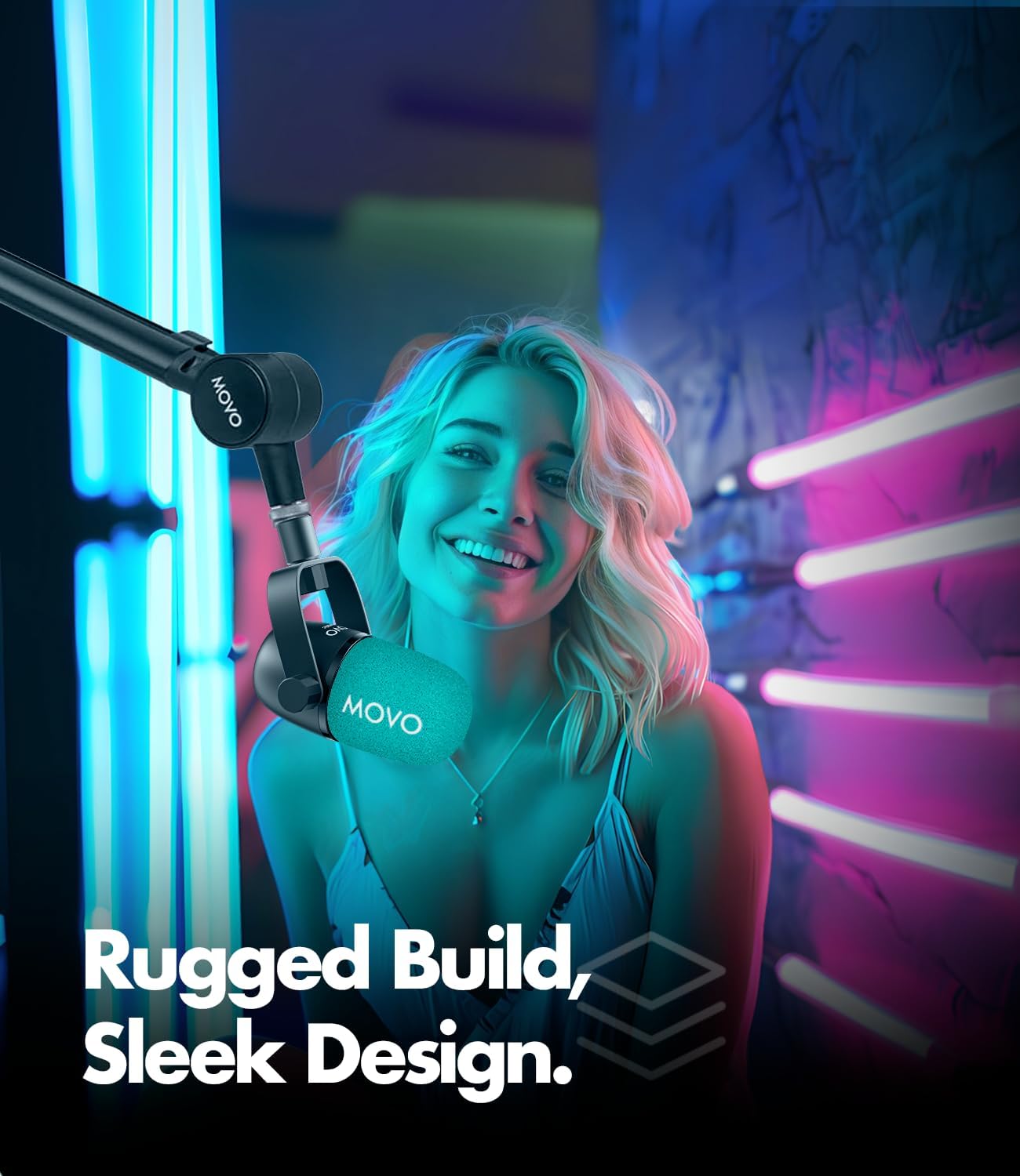 Movo CastMic Dynamic XLR Podcast Microphone for PC, Gaming, Streaming, YouTube, and Musicians - Cardioid Podcast Mic for Content Creators