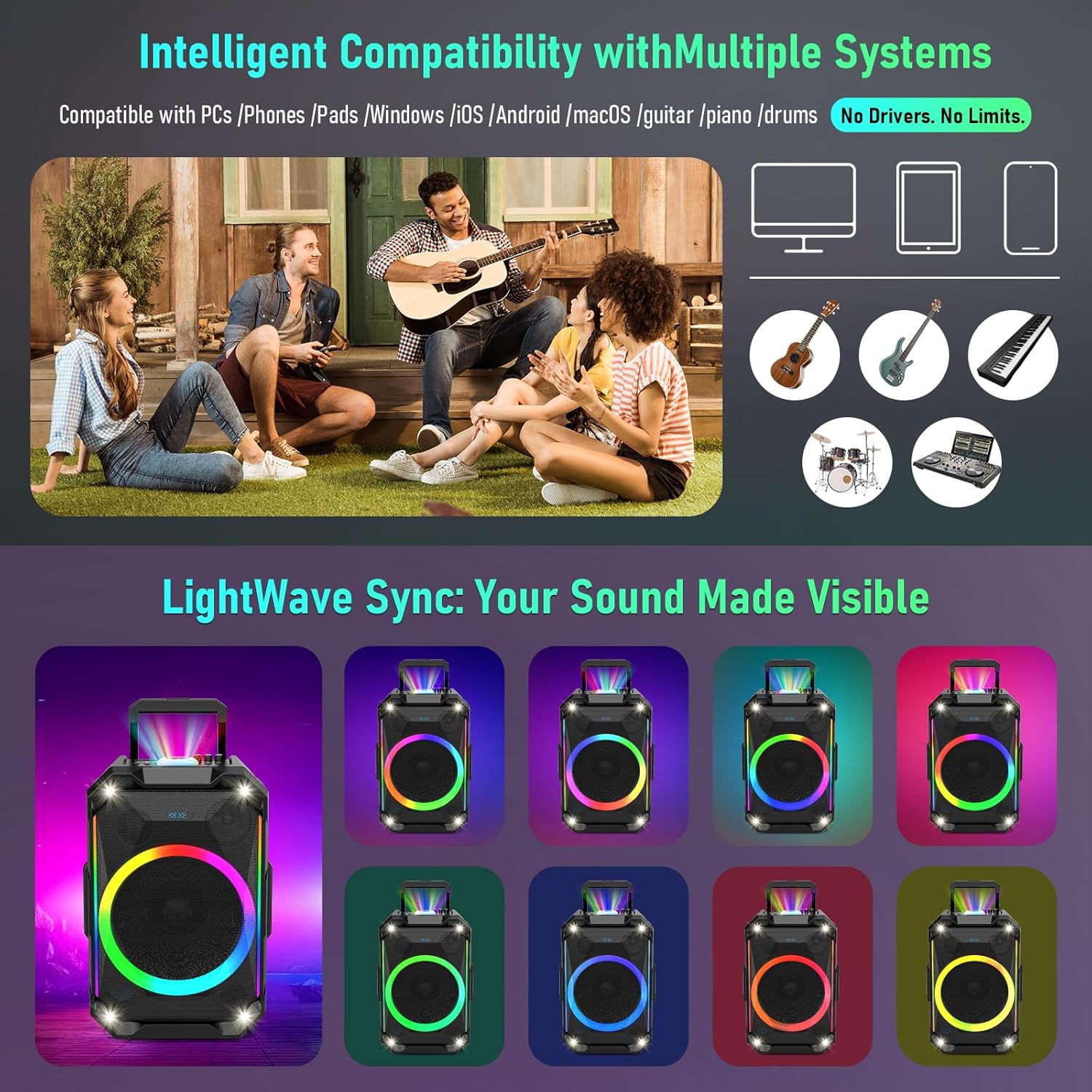 Portable Karaoke Machine for Adults, 12