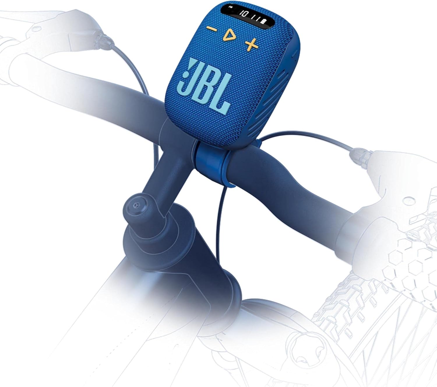 JBL Wind 3 FM Bluetooth Handlebar Speaker (Blue) (Renewed)