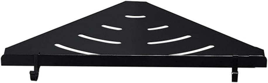Shower Caddie Corner Shower Shelf Wall Mount Shower Rack with Hook Black No Drilling Adhesive Space Aluminum for Bathroom Bathroom (1 Story)