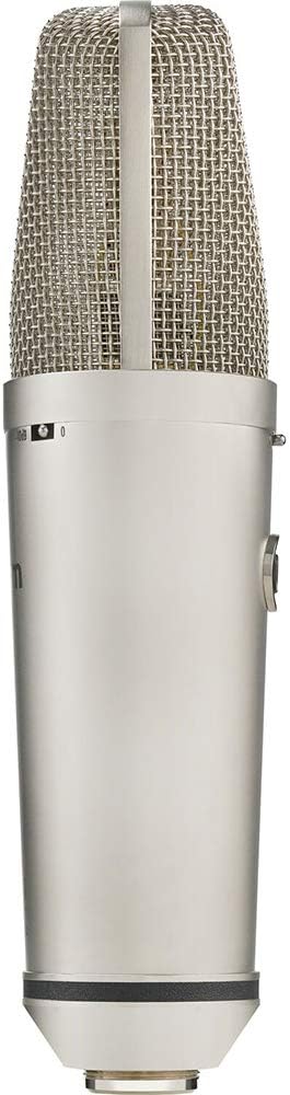 Warm Audio WA-87 R2 Multi-Pattern Condenser Microphone (Nickle) Bundle with Auray MS-5230F Tripod Mic Stand and 20