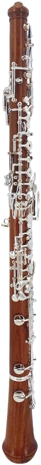 Yinfente Professional Oboe Silver Plated Rosewood C Key Left F Resonance Semi-Automatic Woodwind Instrument With Oboe Reed&Gloves&Leather Case+ Carry Bag&Cleaning Cloth&Cap Cork&Grease&Screwdriver
