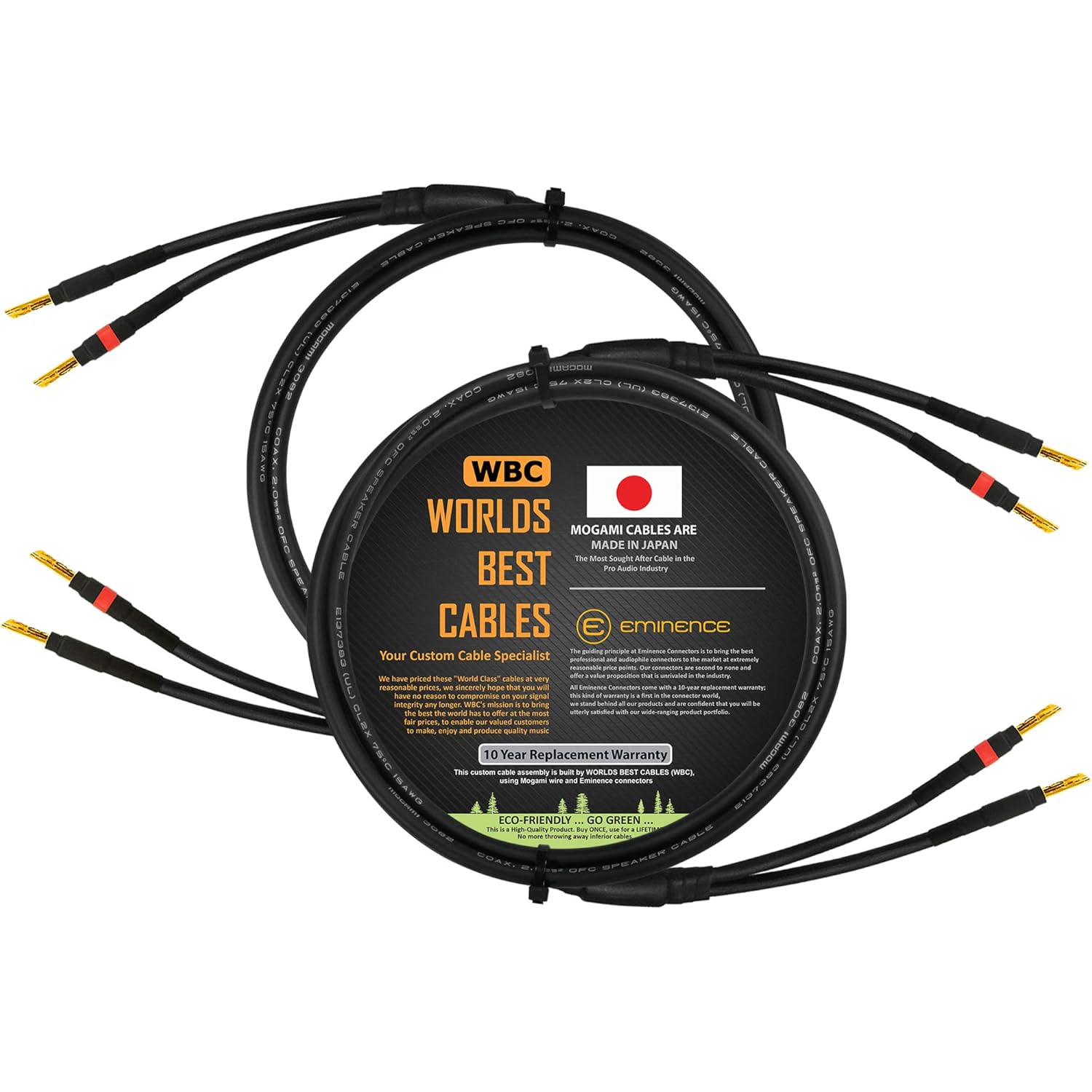 Special Request - Gold Plated Eminence Spade & Banana Connectors for High-Definition Audio Cables