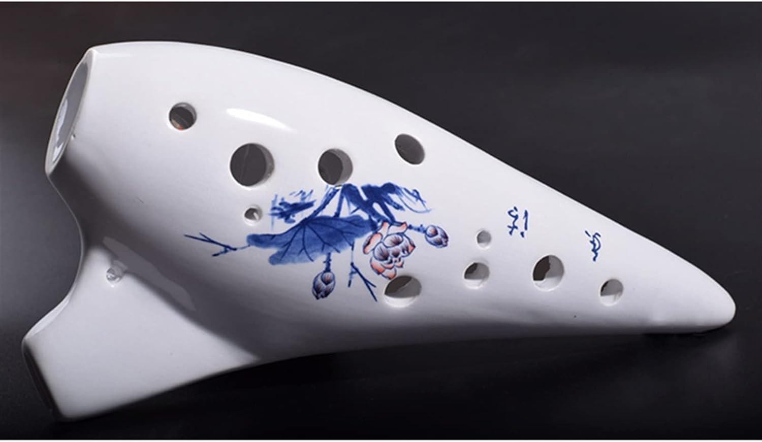 TSTS Alto C White Ocarina 12 Holes Woodwind Instrument for Beginner/Professional Performer Children Ocarina