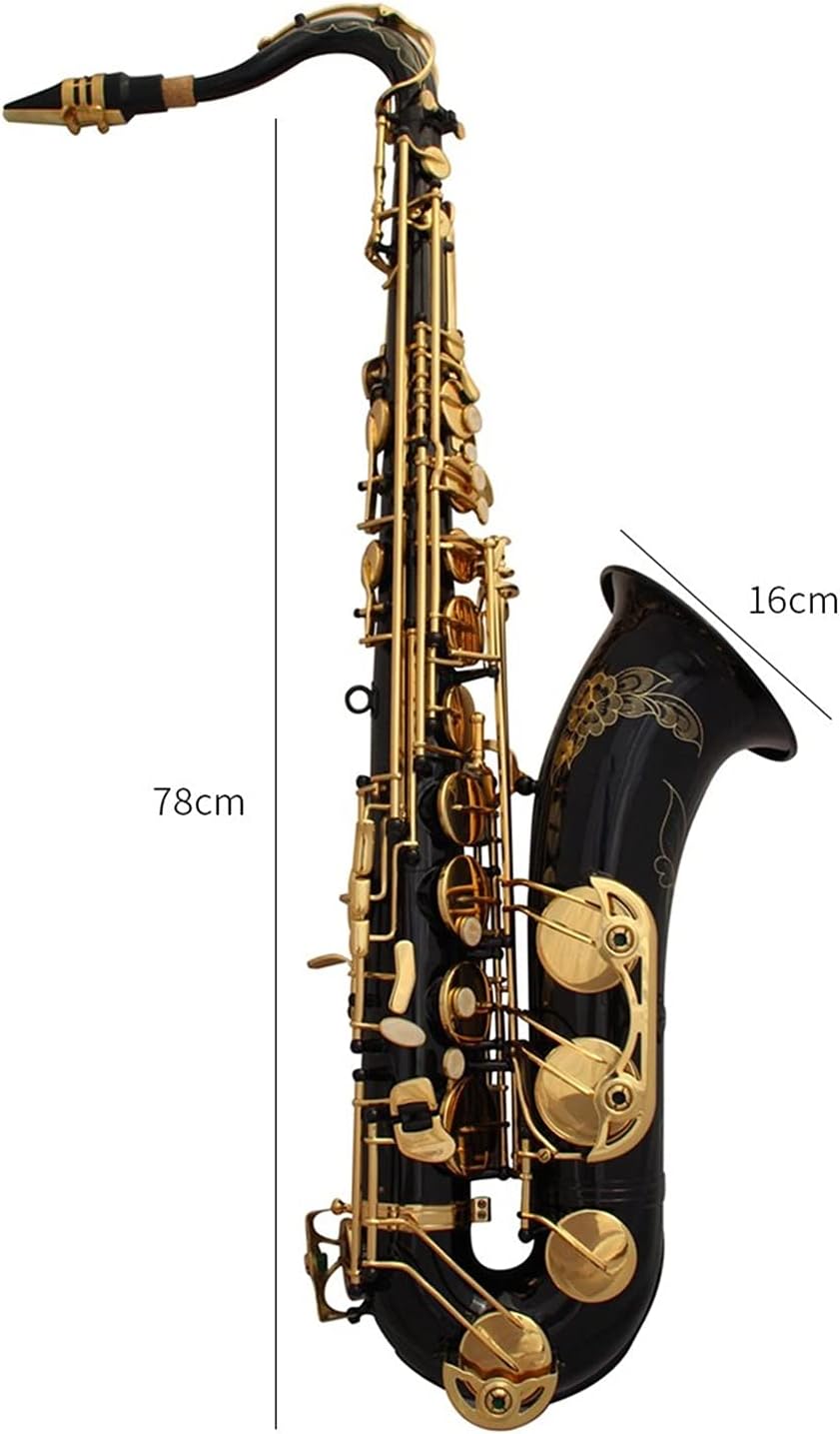 Sax Beginners Kit Alto Saxophone Black Gold Key Professional Super Play Sax Mouthpiece with Bag Wind Instrument