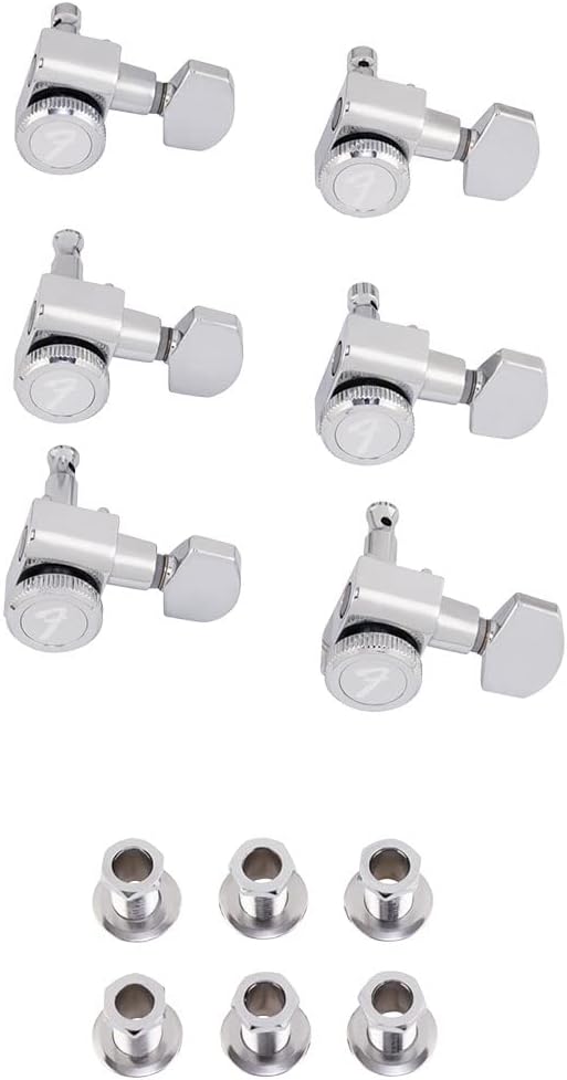 Fender Deluxe Drive Stratocaster Pickups & Deluxe Locking Staggered Guitar Tuners, Chrome 1.7 x 10 x 4.5 inches