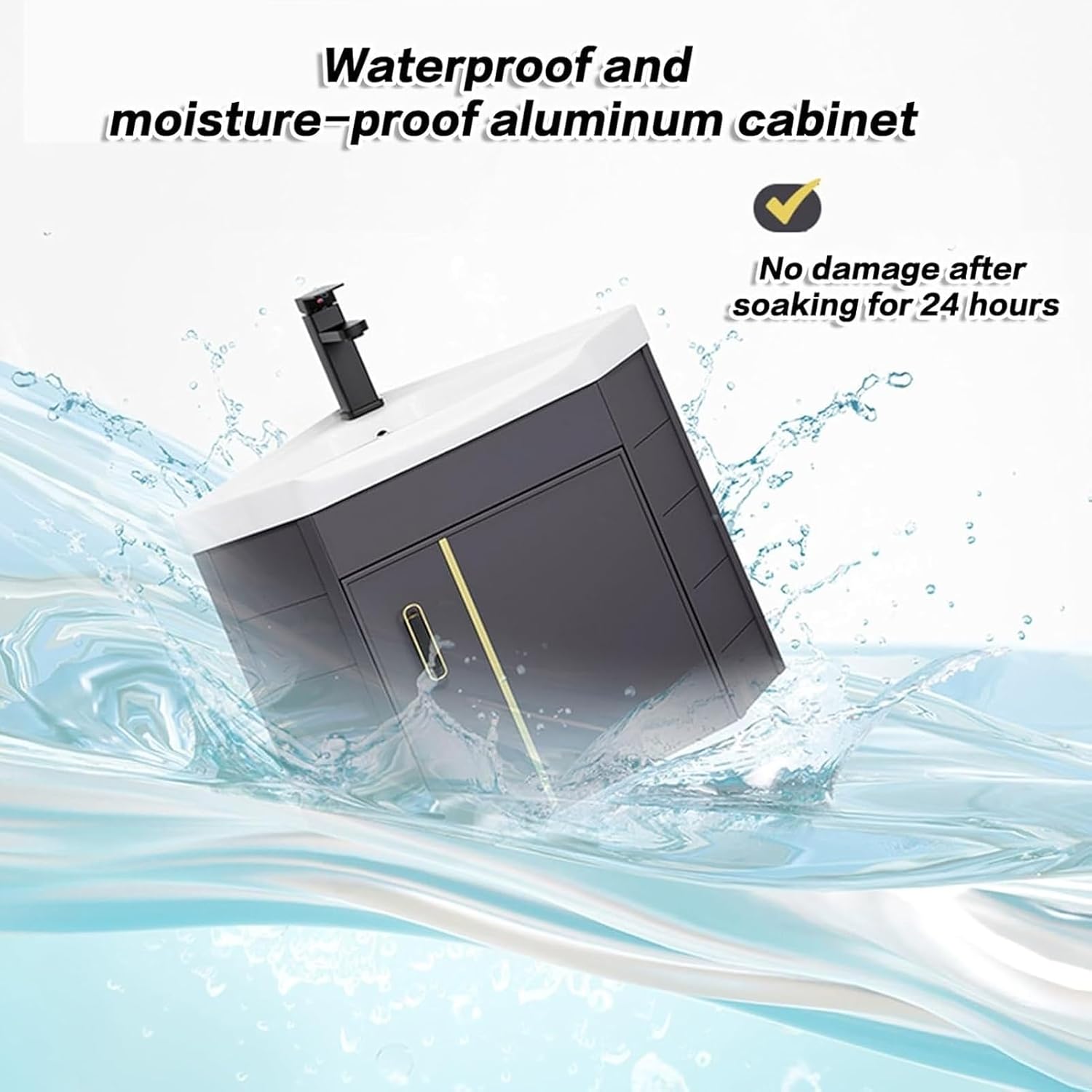 Corner Bathroom Sink, Corner Bathroom Vanity, Ceramic Bathroom Corner Sinks, Mount Bathroom Sink, Corner Wall Mount Bathroom Sink, Corner Balcony Sink with Storage Container(Gray)