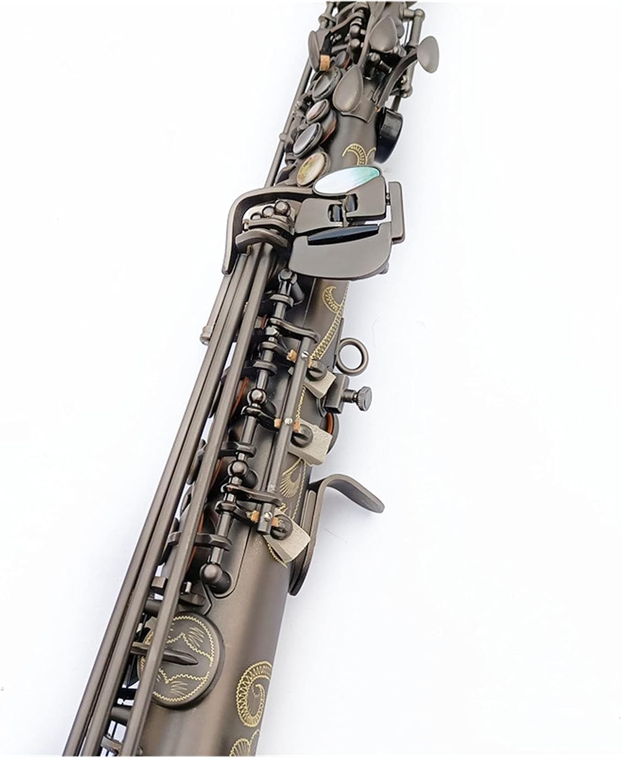 Soprano Saxophone Matte Black Lacquer B Flat Soprano Sax with Case Mouthpiece Reeds Neck Student Saxophone