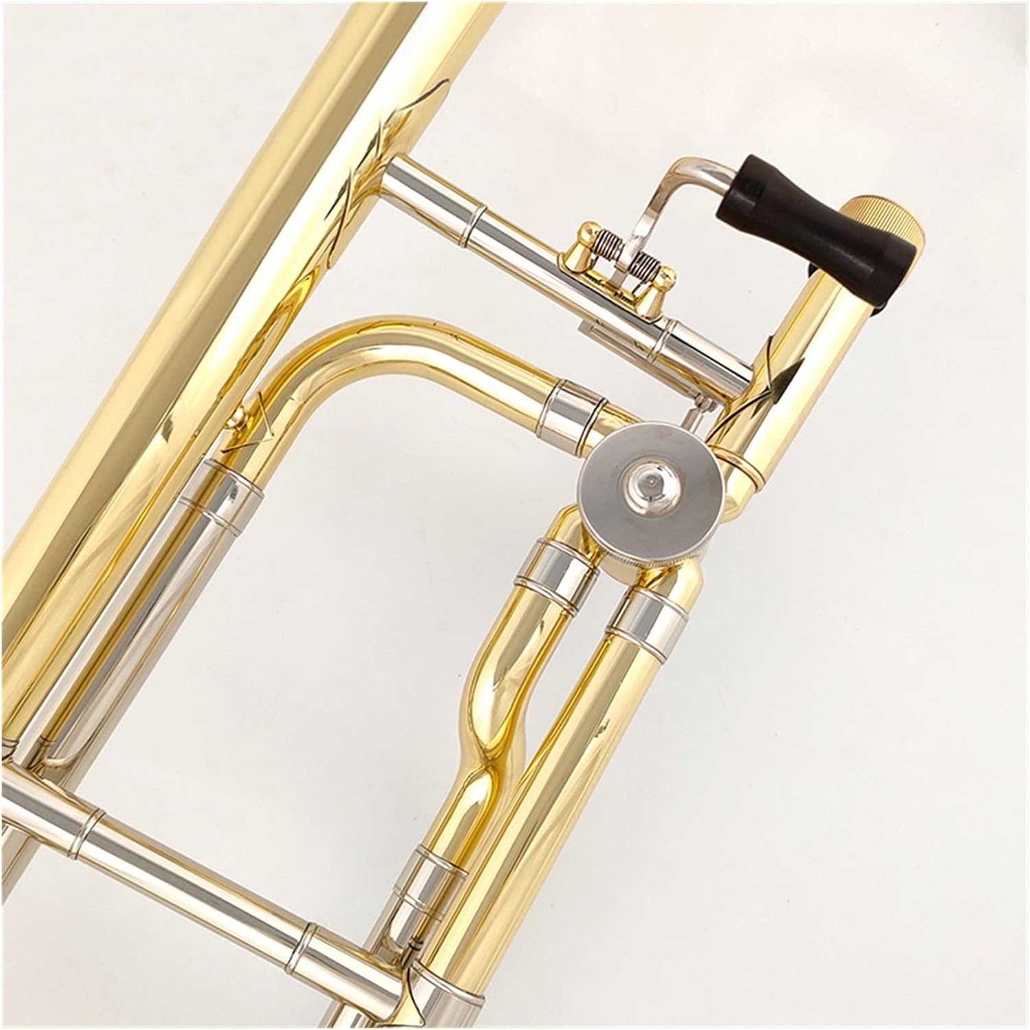 FLFL Student Trombone Tenor Trombone Bb/F Tone with Mouthpiece Carry Case Cleaning Cloth