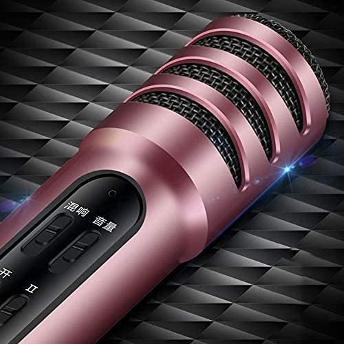 Microphone Condenser Microphone Karaoke Mic for Live Singing Recording Cardioid Pickup Podcast Singing Recording (Color : Red)