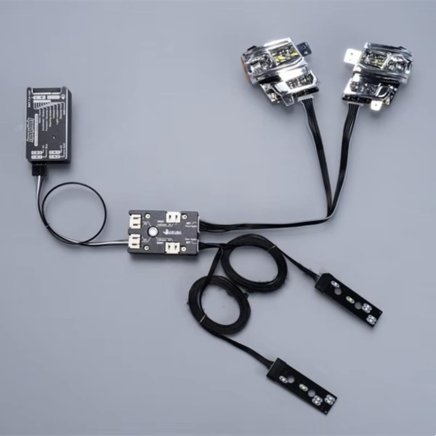 RC Car Spotlight Kits for Nooxion Fury Bear NX-J01 RC Model Truck Lighting System Adapter Module Cables Suitable Sound Light Kits Upgrade Accessories Replacement Parts