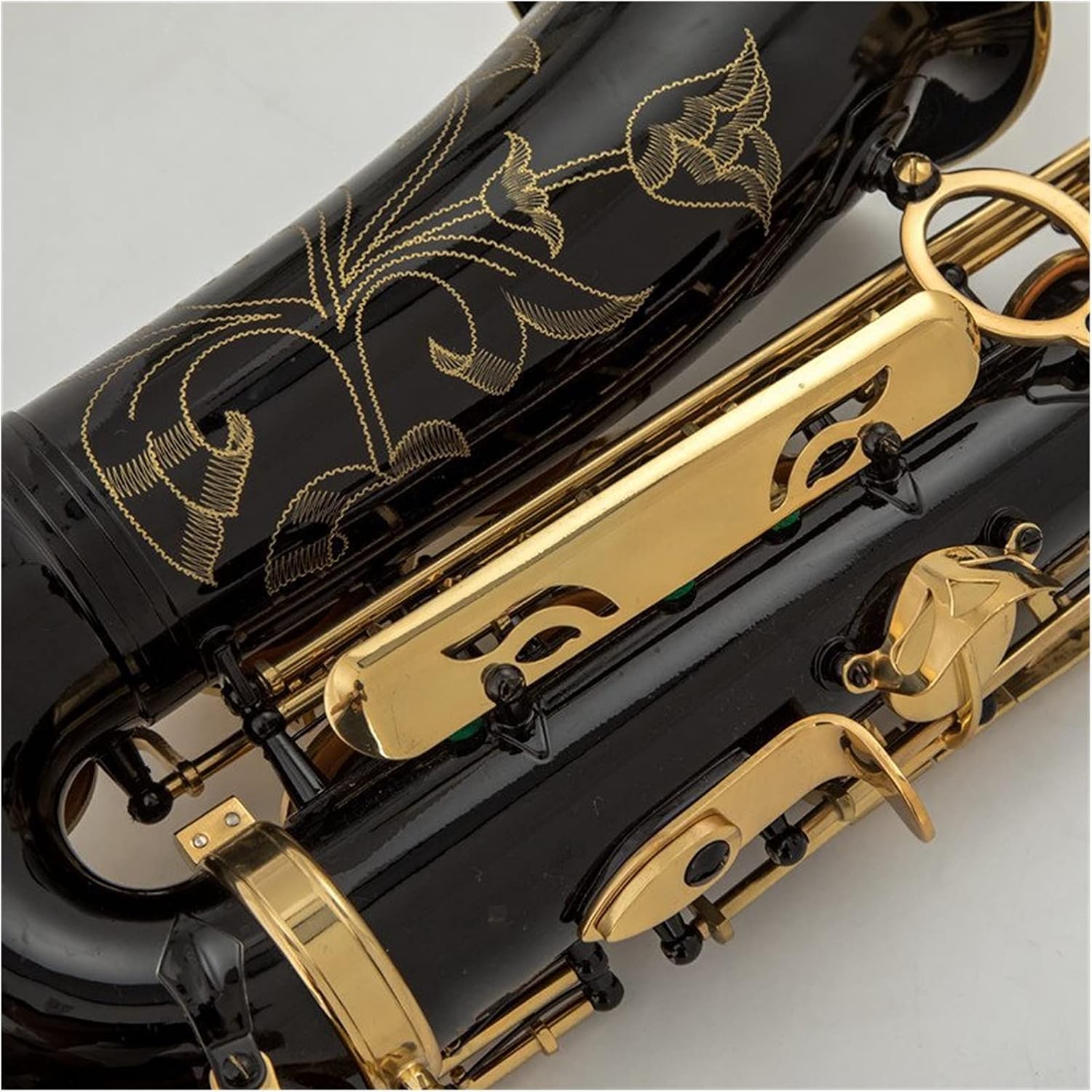 EB Alto Saxophone Brass Lacquered Gold E Flat Sax Woodwind Instrument Student Saxophone (Color : Gold)