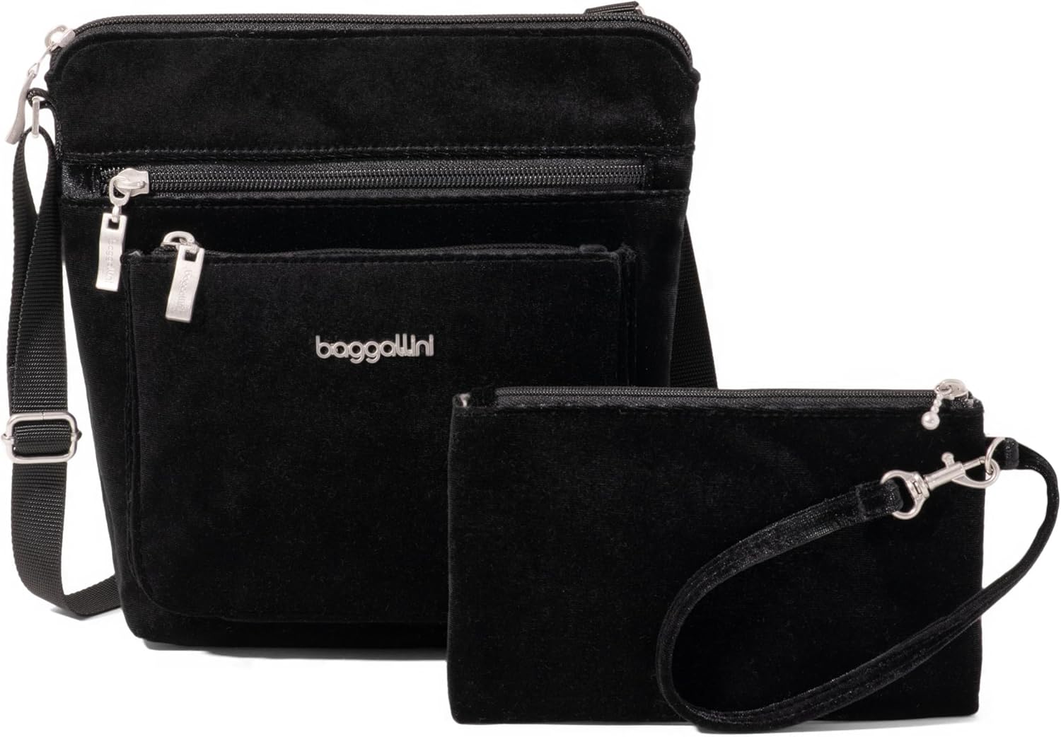 Baggallini Pocket Crossbody Bags for Women 8x8 Small Lightweight Durable Water-resistant Travel Purse W/Rfid