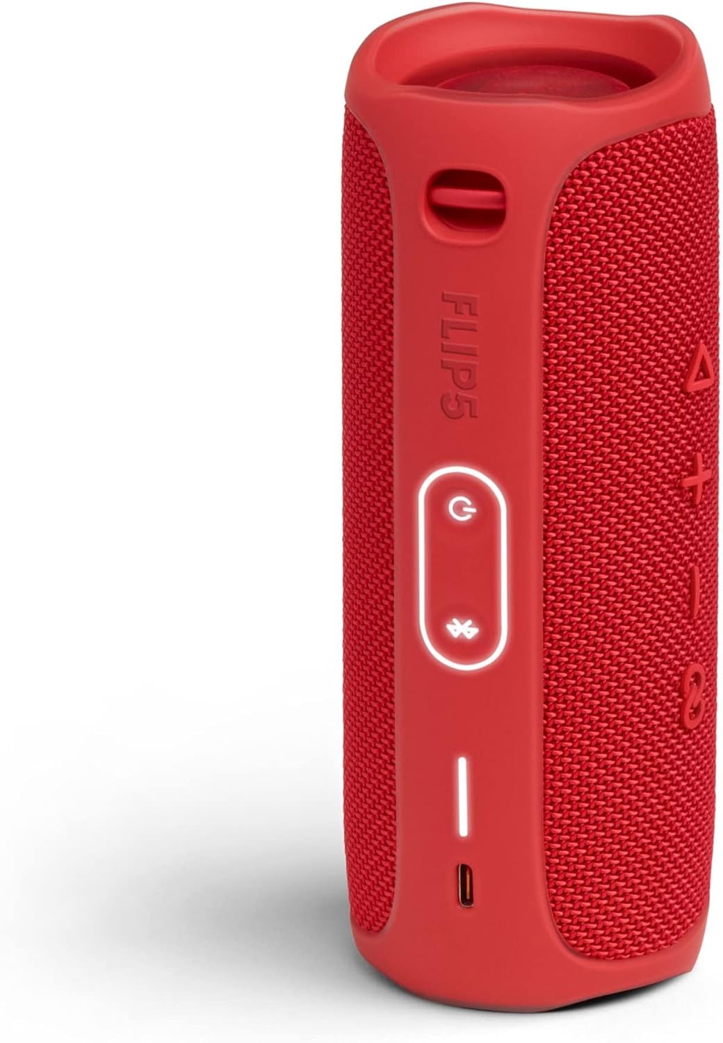 JBL Flip 5 Waterproof Portable Wireless Bluetooth Speaker Bundle with Deluxe CCI Silicone Protective Carrying Sleeve (Red) (Renewed)