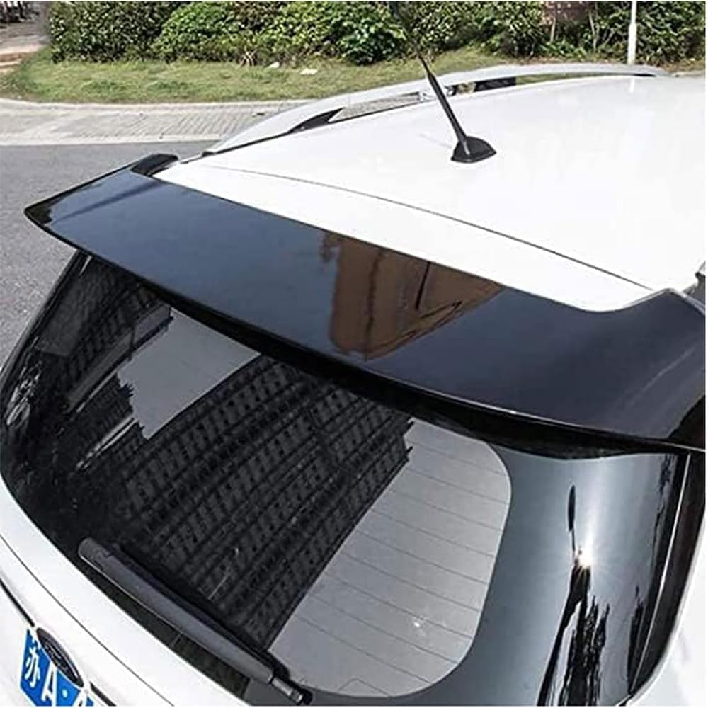 Car Rear Spoilers Wings for Ford Escape Kuga 2018-2019, Black Plastic Painted Finish Peel & Stick Tail Wing Roof Spoiler Diffuser Protector External Accessories