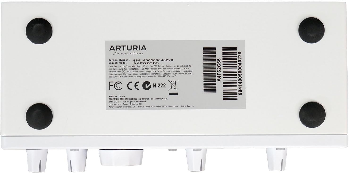 Audiosavings Bundle:(1) Arturia Minifuse 2 White 2x2 USB MIDI Audio Recording Interface+Software Bundle with (1) Rockville RPB2-BLACK Handheld Wireless Portable Bluetooth Speaker Great Sound (Items 2)