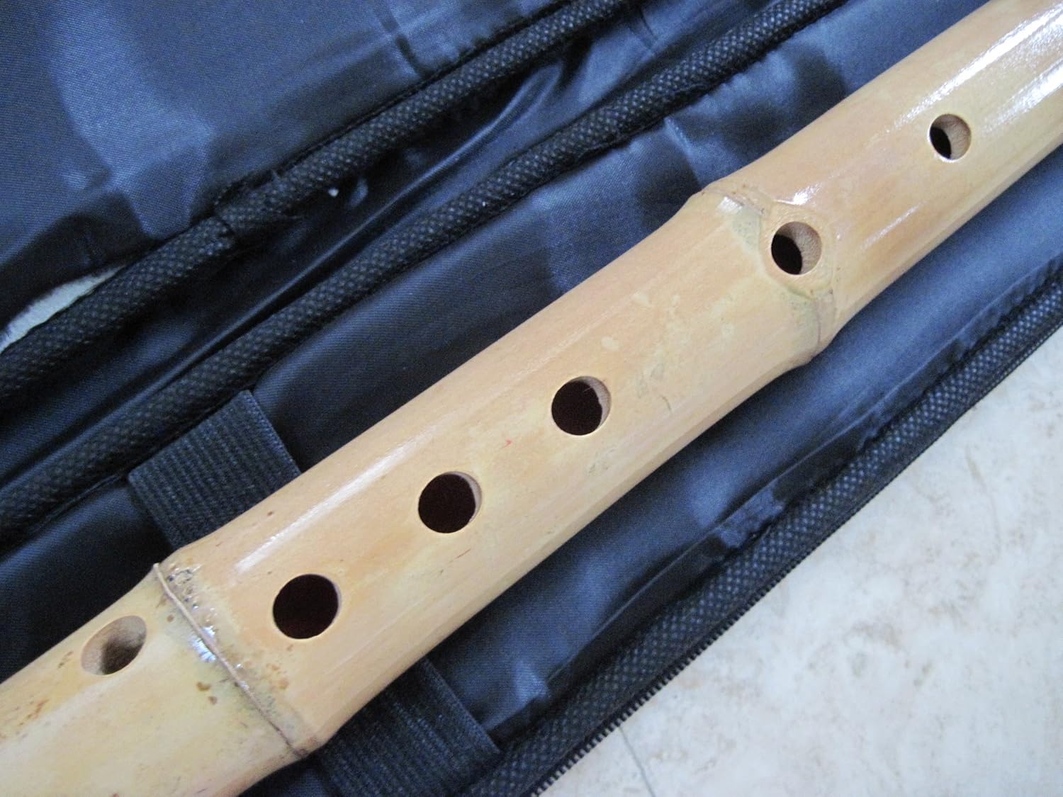 7 Holes Shakuhachi DongXiao Kinko Utaguji G Key with Root End Bamboo Flute Zen Instrument