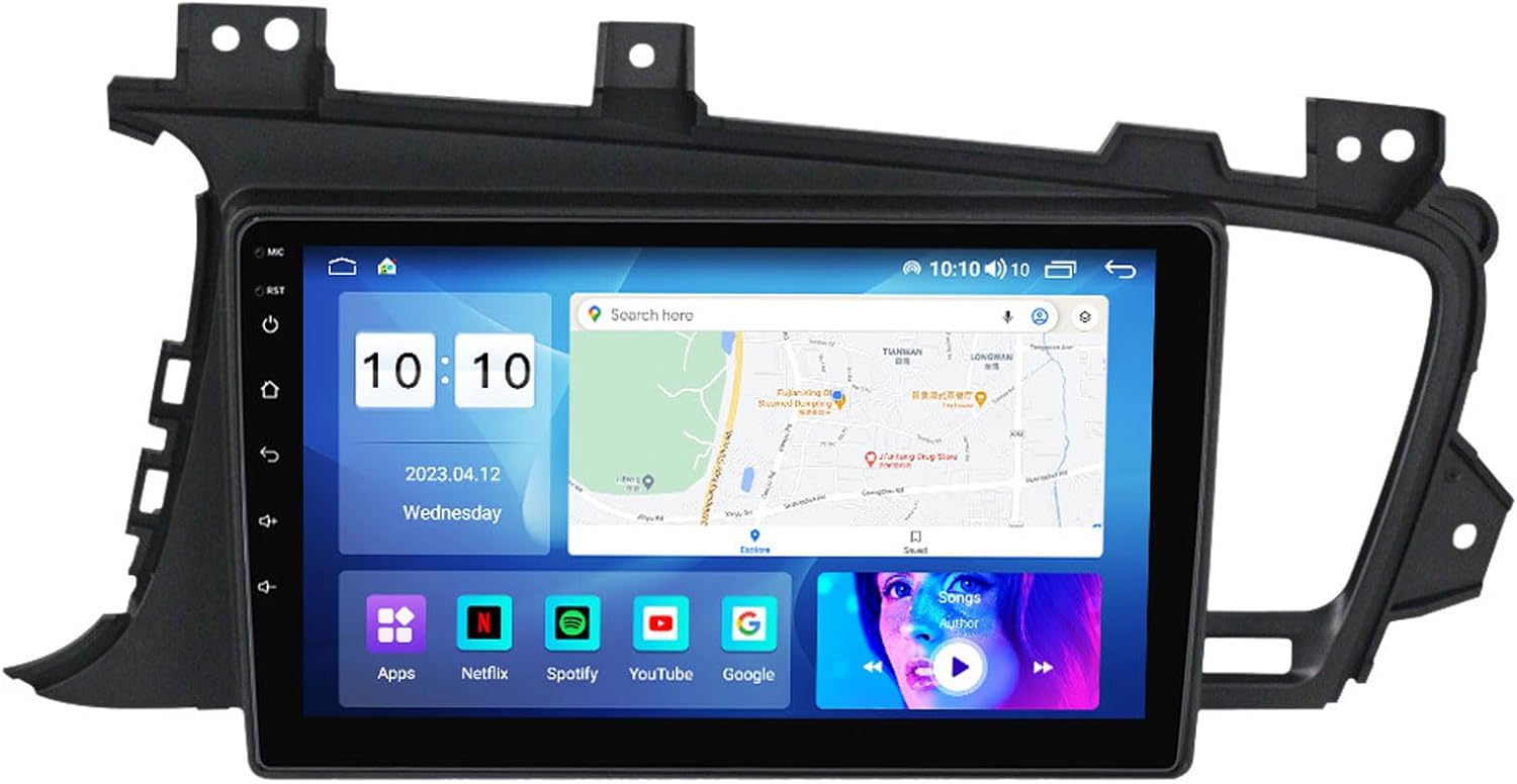 9 inch Android 12 Car Stereo with Reversing Camera Support Bluetooth/FM Radio/Car Play/GPS Navigation/Android Auto/Split Screen for KIA Optima 2011-2014