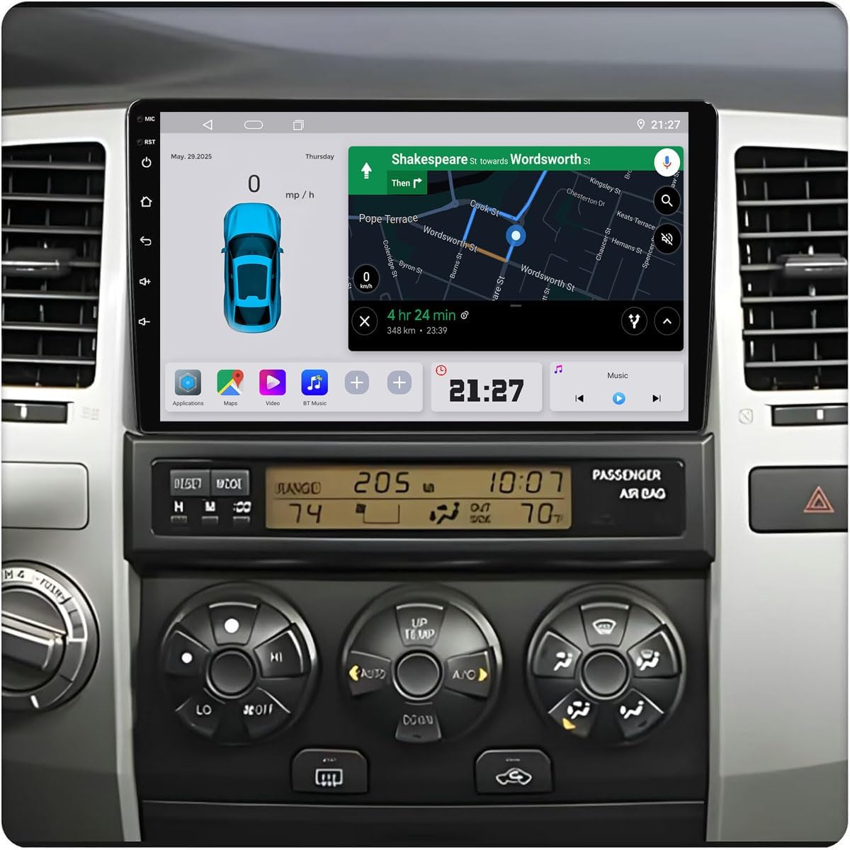 FELLOSTAR for 2006-2009 Toyota 4Runner Radio Update Car Stereo Replacement Head Unit with Carplay & Android Auto 8-Core 2+32G 9-Inches QLED Touch Screen