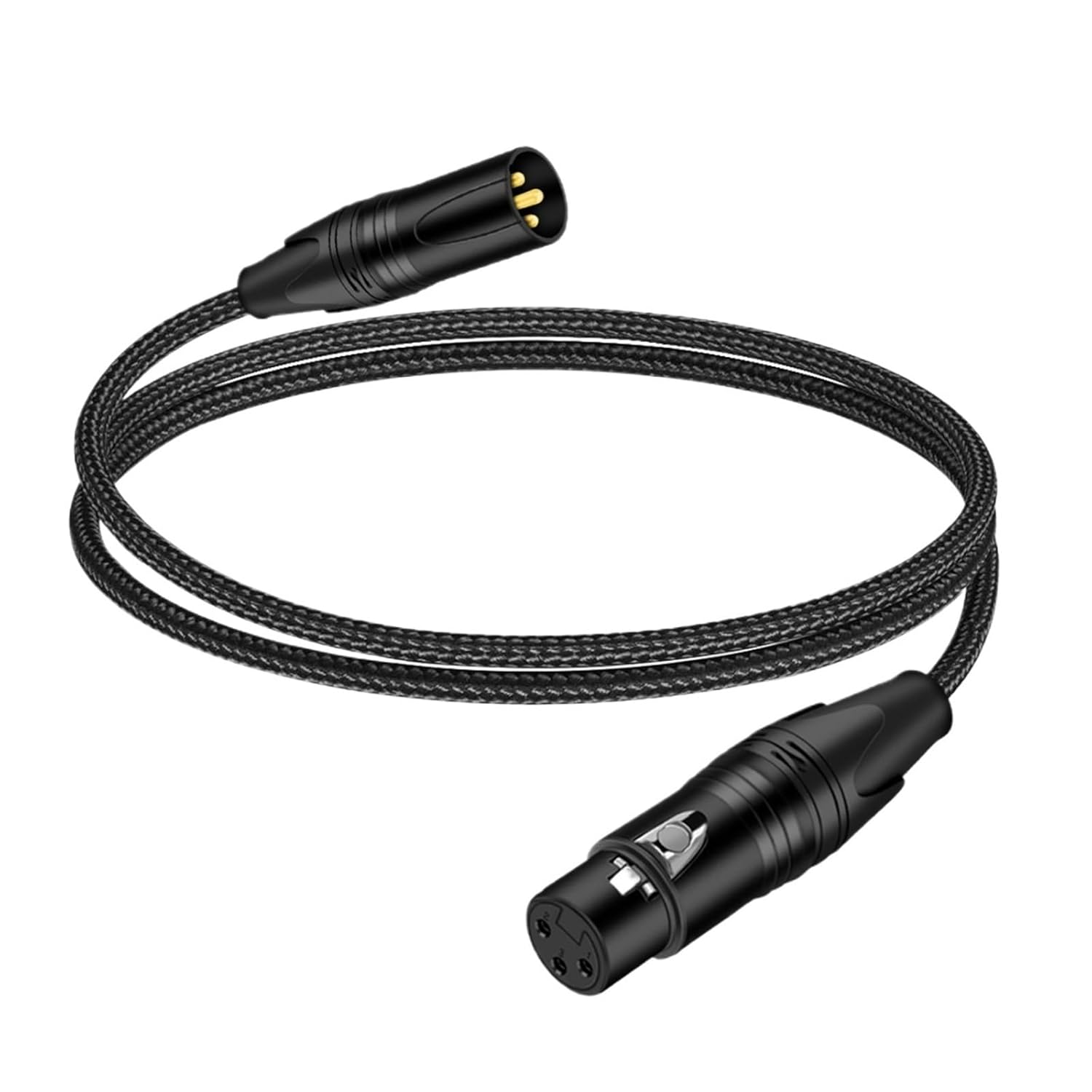 XLR Cables Premium Balanced Microphone Mic Cord 3-Pin XLR Male to Female Audio Cable with Soft PVC for Speaker Camera Speaker(1.5m)