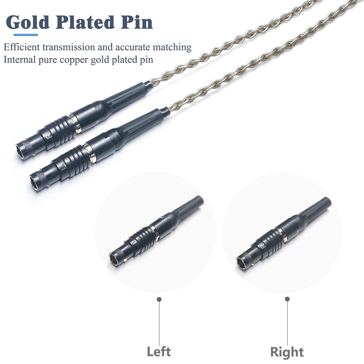 6N Single Crystal Silver Upgrade Headphones Cable 4Pin XLR/2.5mm/4.4mm Balance Headphone Upgrade Cable for Focal utopia (2.5mm Plug)