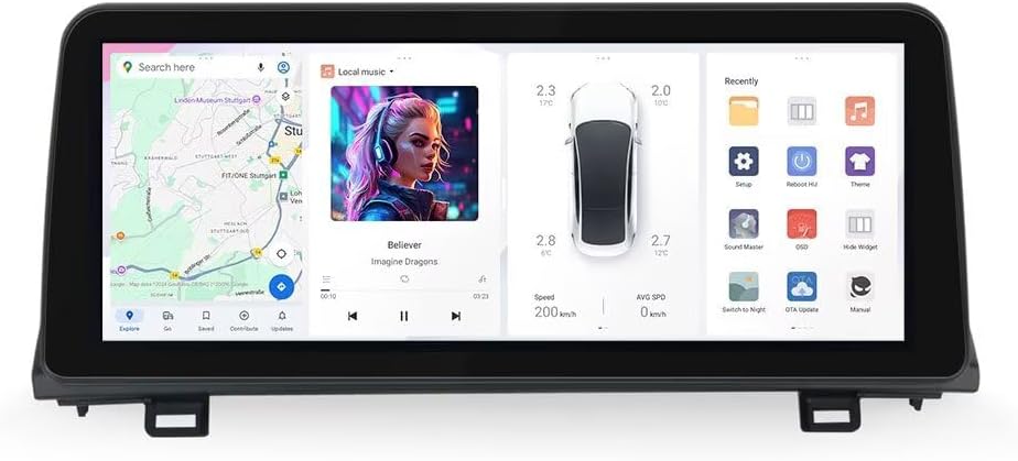 DUDUAUTO Android 13 Car Radio Stereo for Honda Accord 10th 2018-2022 Touch Screen - (12GB+256GB), Biorunn DUDU7 12.3 Inch QLED Dual Band GPS Wireless Car-Play Android Auto Navi Head Unit