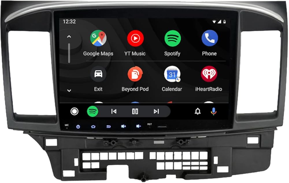 SYGAV Android 10.0 Car Stereo for 2008-2017 Mitsubishi Lancer EVO X Without OEM Rockford/GPS Navigation Radio Head Unit