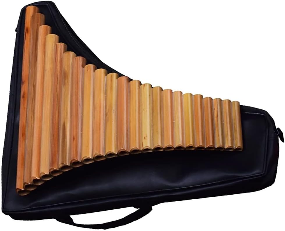 22 Pipes Pan Flute, Pan Pipes Woodwind Instrument, Traditional Musical Instrument Bamboo Pan Flute, for Beginners Learning Teaching (Size : C Key)