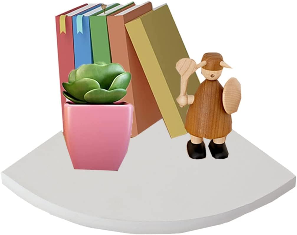 Open Shelf / Storage Rack Wall Mount Corner Shelf, Floating Shelf Wood Wall Bracket, Round Edge Hanging Wall Shelf Wall Floating Display Bookshelf Decorative Embellishment Bedroom ( Color : Brown-9.8