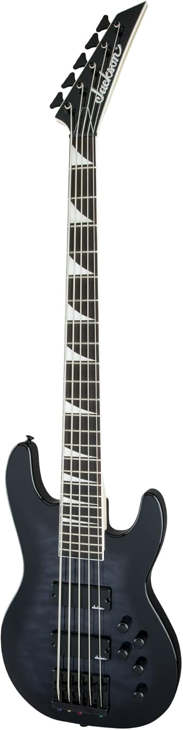 Jackson JS Series 5-String Concert Bass JS3VQ, Transparent Black Burst, Amaranth Fingerboard