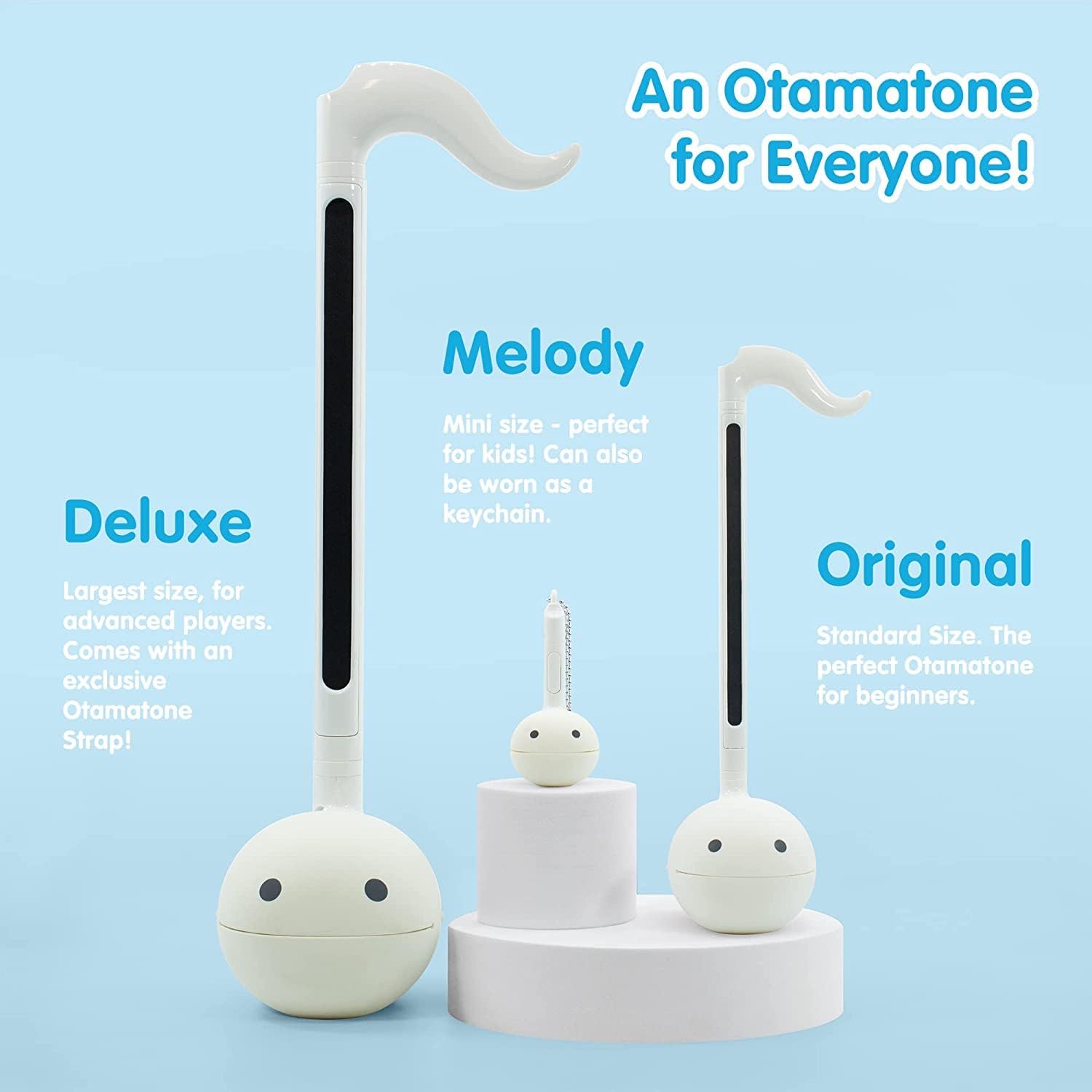 Otamatone White Electronic Musical Instrument Portable Synthesizer Collector's Set Deluxe + Regular