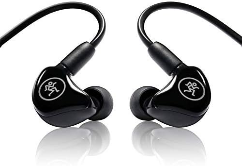 Audio Technica ATW-1101/H92-Th System 10 Wireless Beige Headset Mic System Bundle with Mackie MP-120 Single Dynamic Driver Professional in-Ear Monitors with Carry Case