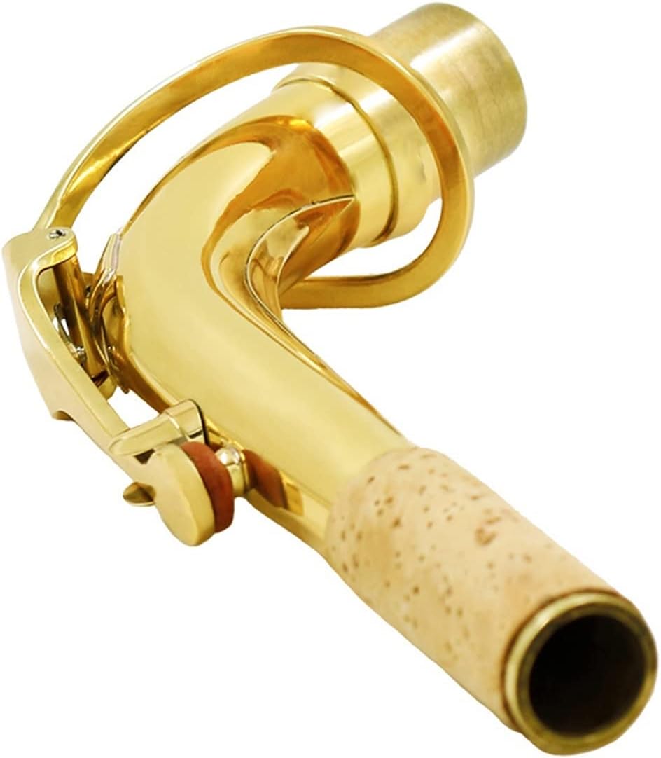Saxophone Parts Alto Saxophone Neck Woodwind Instrument Accessories Golden Brass Bend Neck for Alto Sax Parts