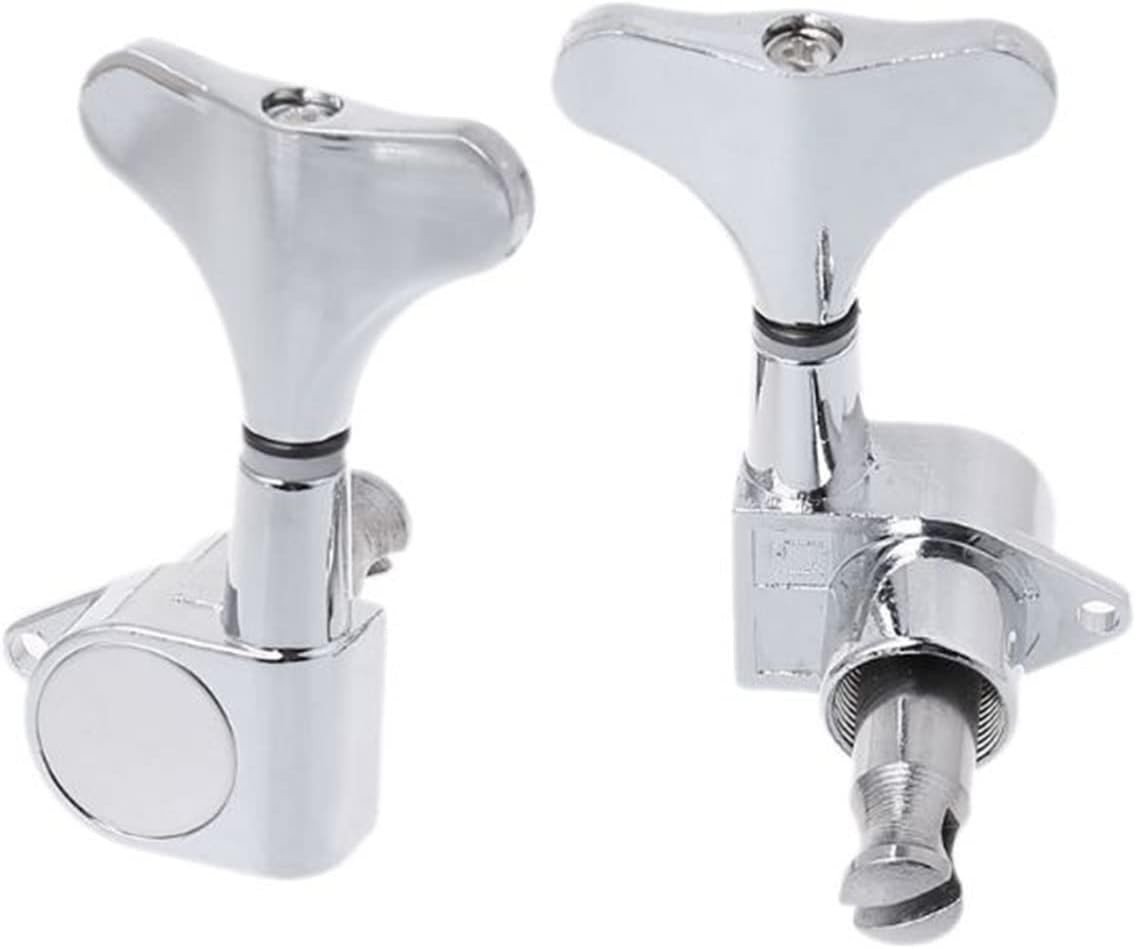 Guitar String Tuning Peg 4 String Bass Chrome Guitar Tuners Tuning Pegs Machine Heads 2R 2L