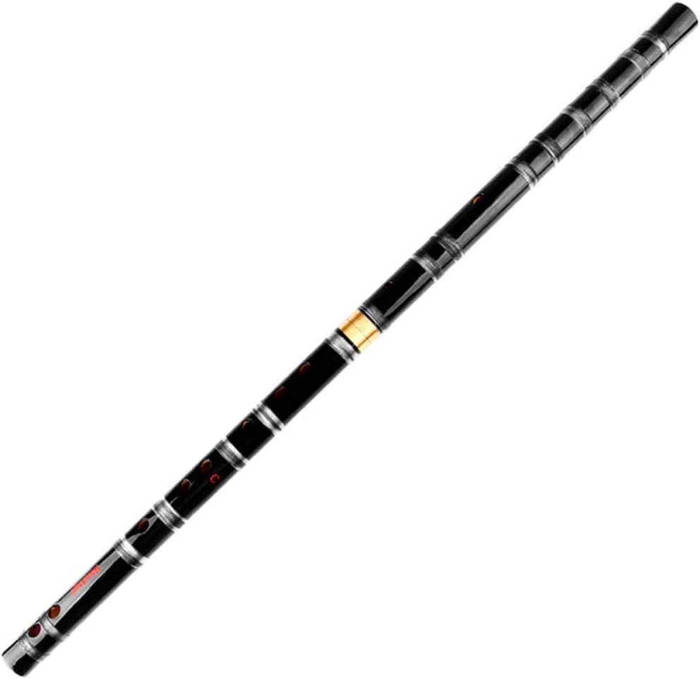 Flute C Key Black Bamboo Flute and Transparent Line Chinese Traditional Musical Instrument Handmade Wood Wind Instrument C Flute Musical Instrument