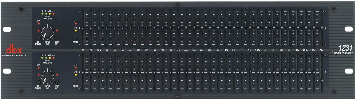 dbx 1231 Dual-Channel, 31-Band Graphic Equalizer, Black