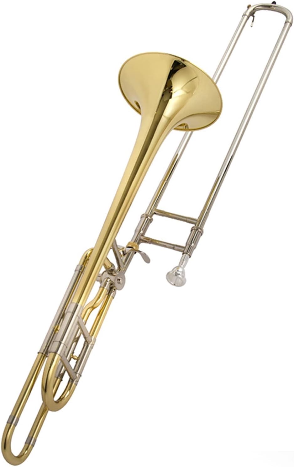 TSTS B Flat to F Tenor Trombone Musical Instrument Professional Cupronickel Drawn Trombone Beginner Trombone