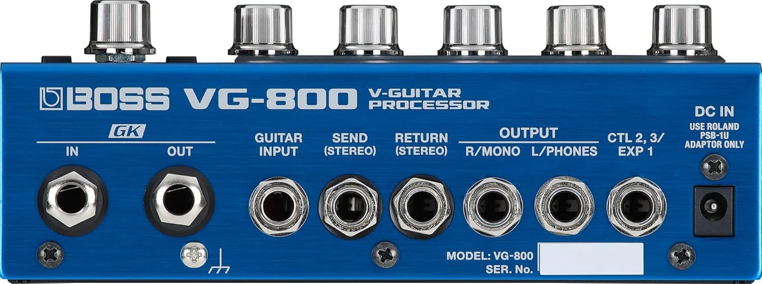 Boss VG-800 V-Guitar Processor Bundle with Gearlux Power Supply, MIDI Cable, Picks, and Austin Bazaar Polishing Cloth