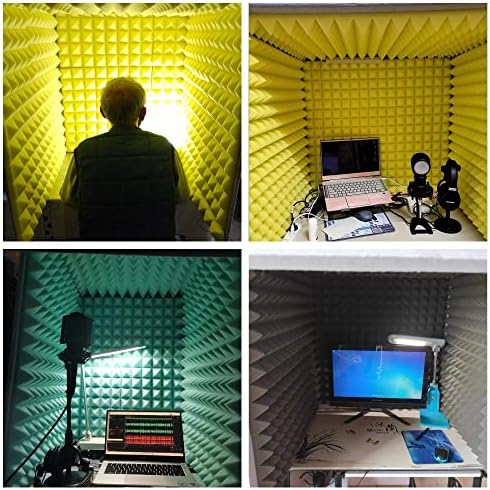 Sound Booth Portable Vocal Booth - Self Made Sound Recording Vocal Booth Box for Studio Desk,Isolation Booth,Desktop Soundproof Cover,Microphone