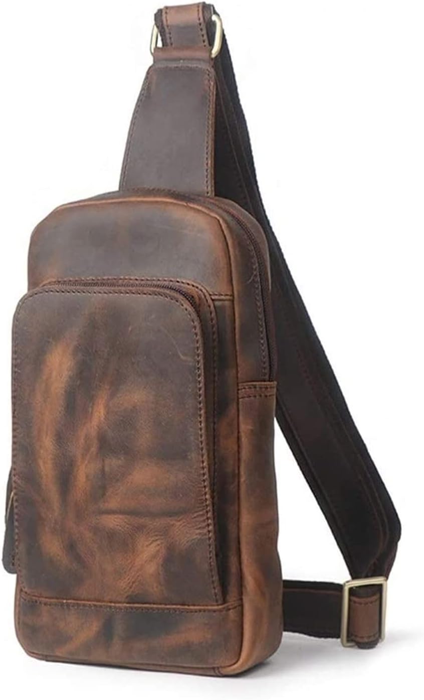 Chest Shoulder Sling Bag, Retro Multipurpose Anti Theft Crossbody Purse for Casual bag