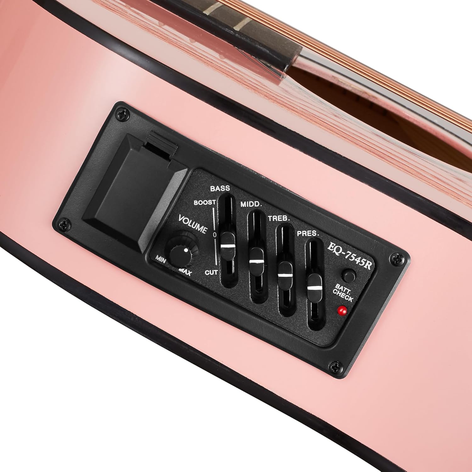 Ashthorpe Full-Size Thinline Cutaway Acoustic Electric Guitar Package with 10 Watt Amp - Pink